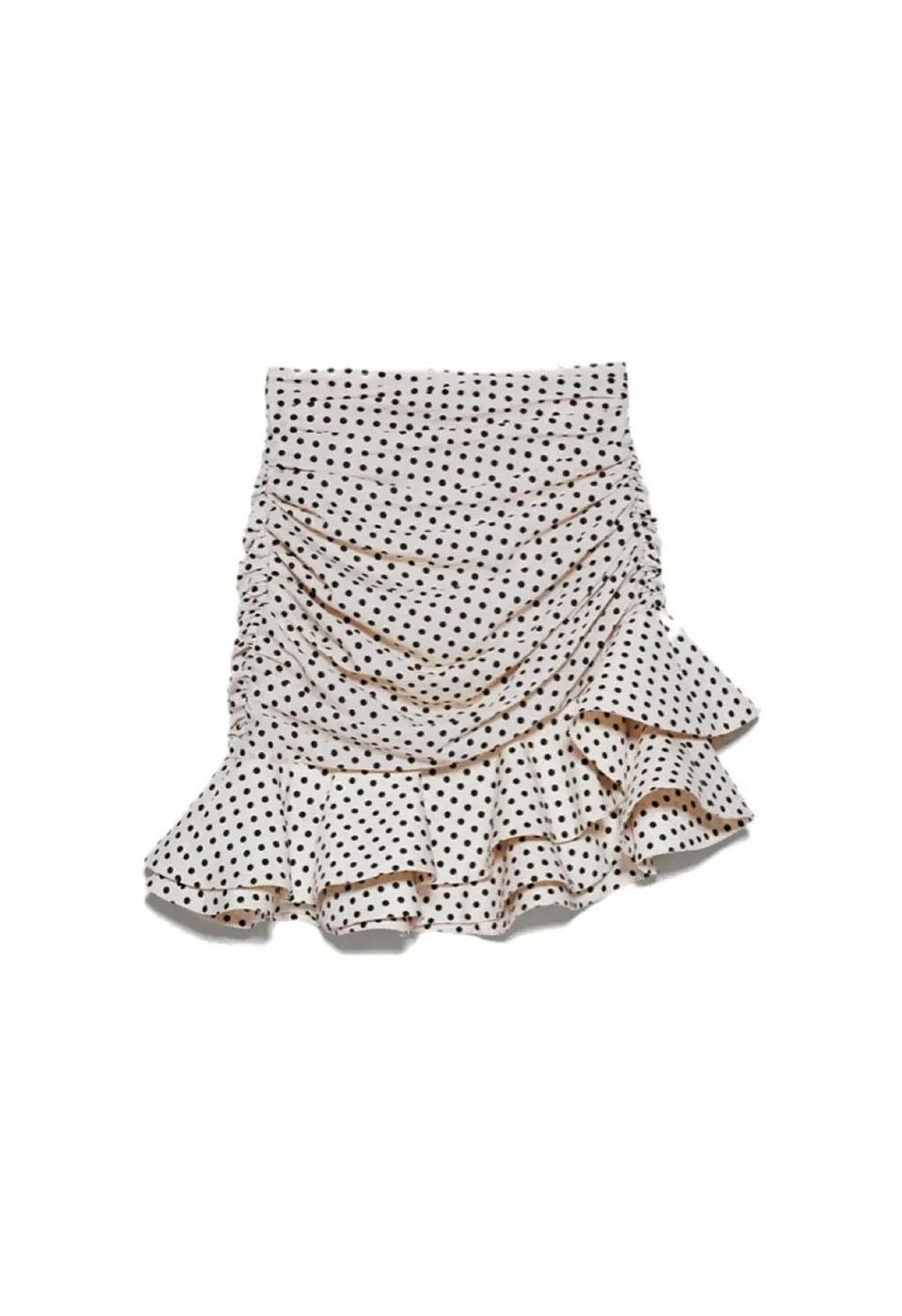 Dot frill mini skirt