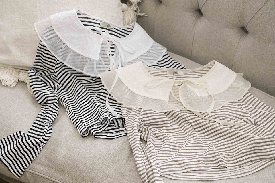 border frillcollar tops