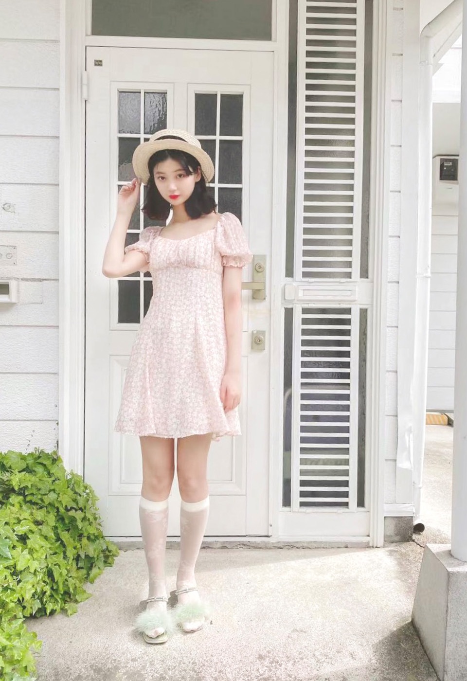 フラワーパフスリーブシースルーワンピース One Pice Lissi Boutique Message D Amour公式通販サイト