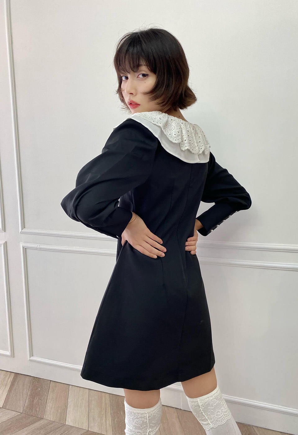lissi frilled color dress