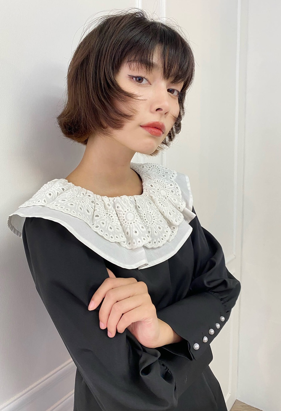 lissi frilled color dress