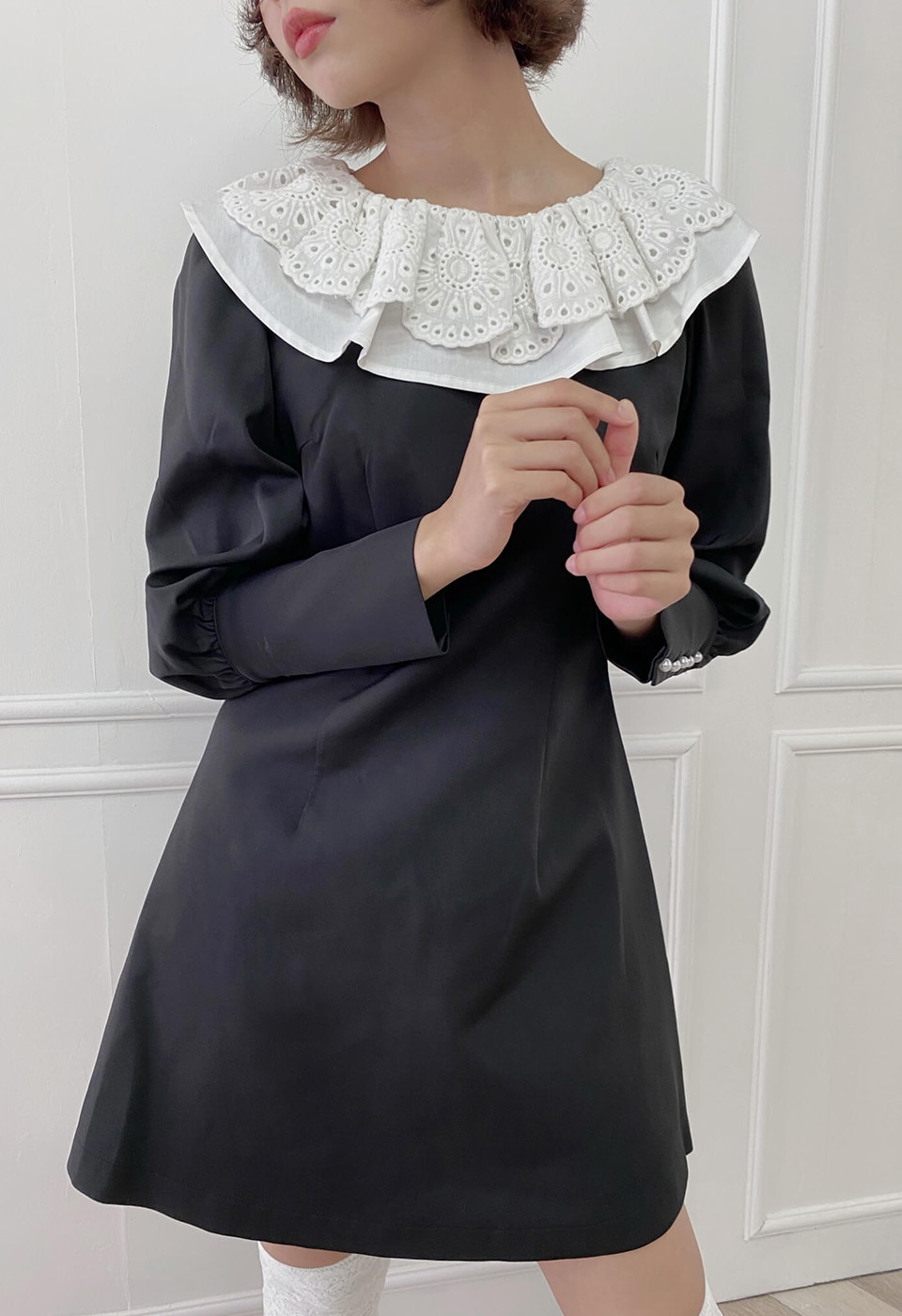 lissi frilled color dress