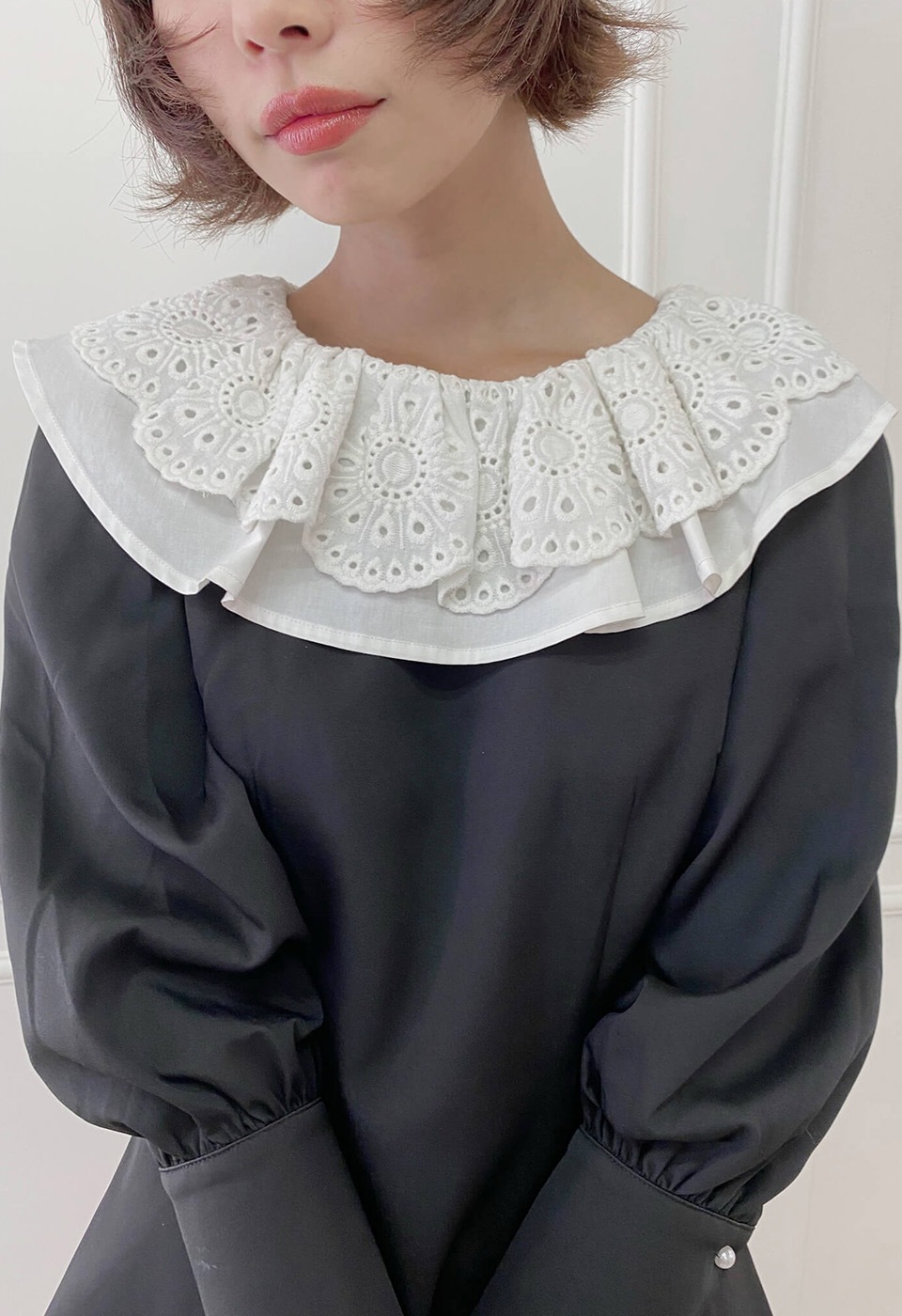 lissi frilled color dress