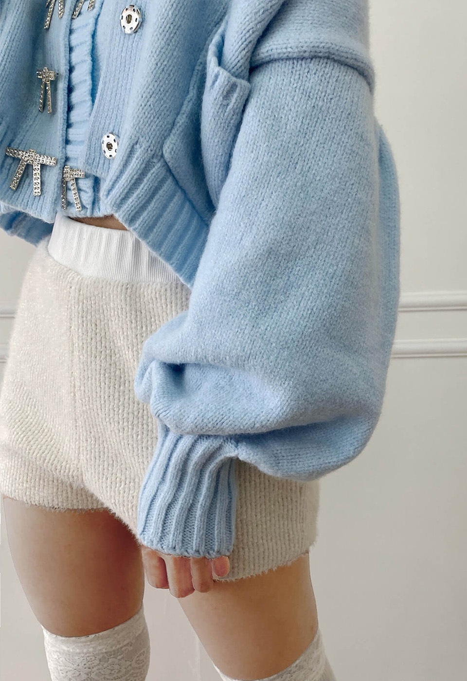 【予約販売】 glitter knit shorts