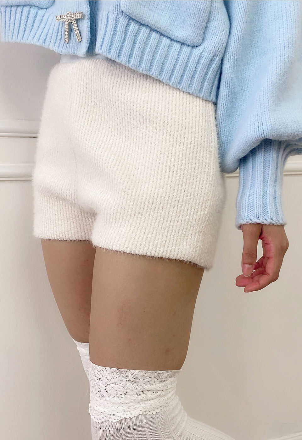 【予約販売】 glitter knit shorts