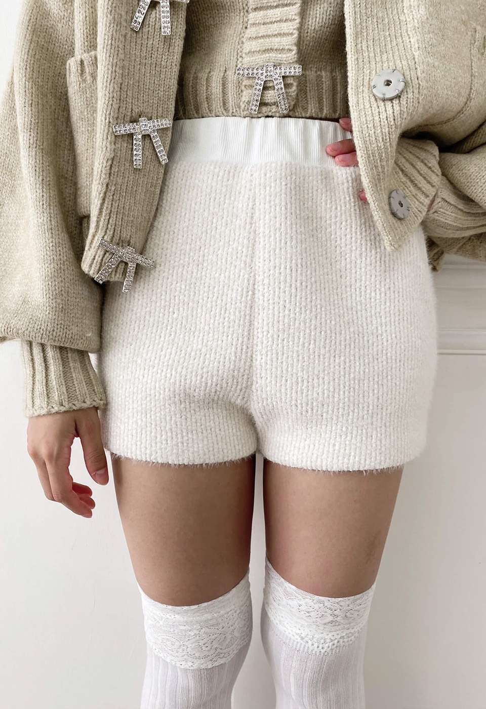 【予約販売】 glitter knit shorts