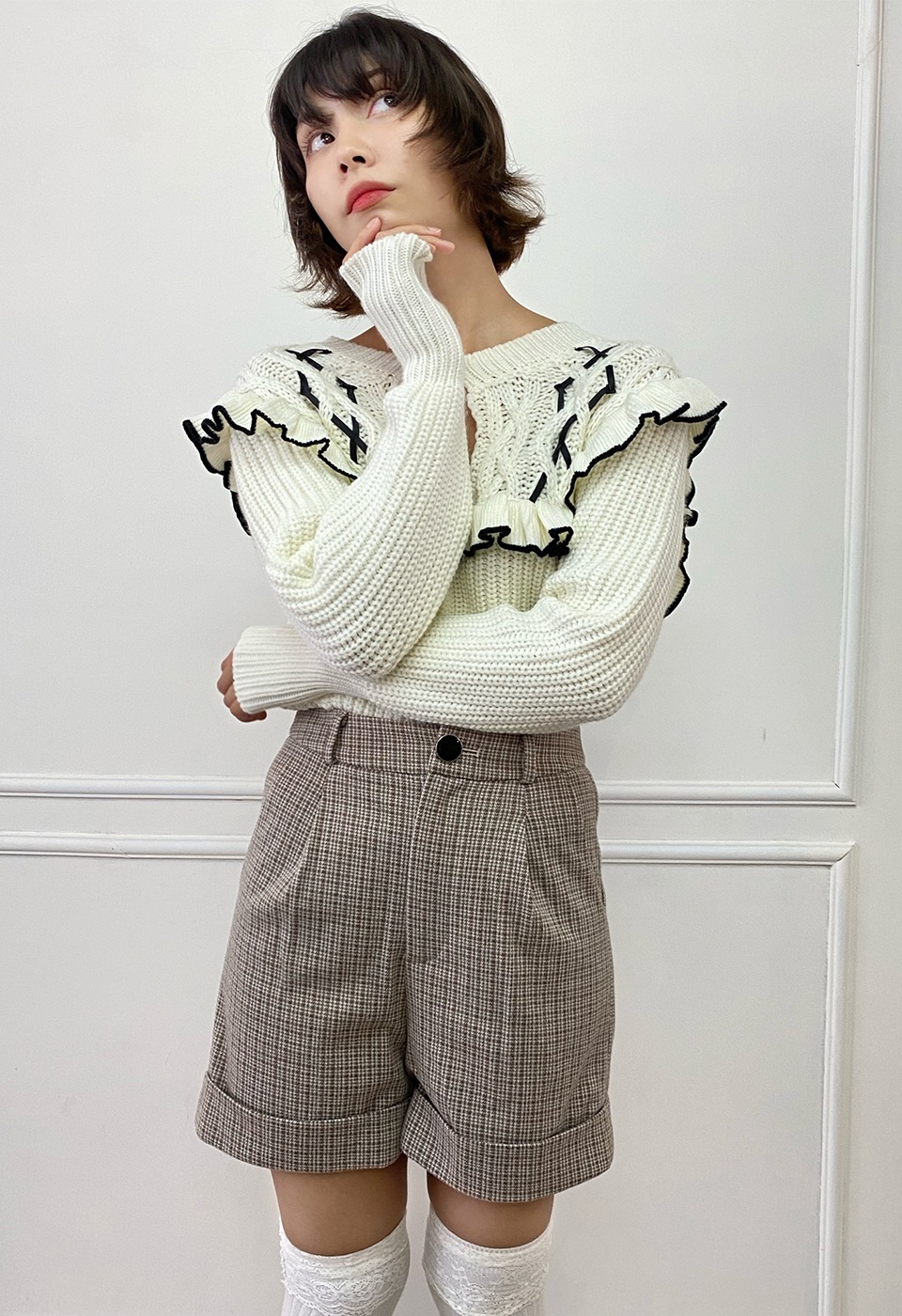 【予約販売】frill ribbon knit