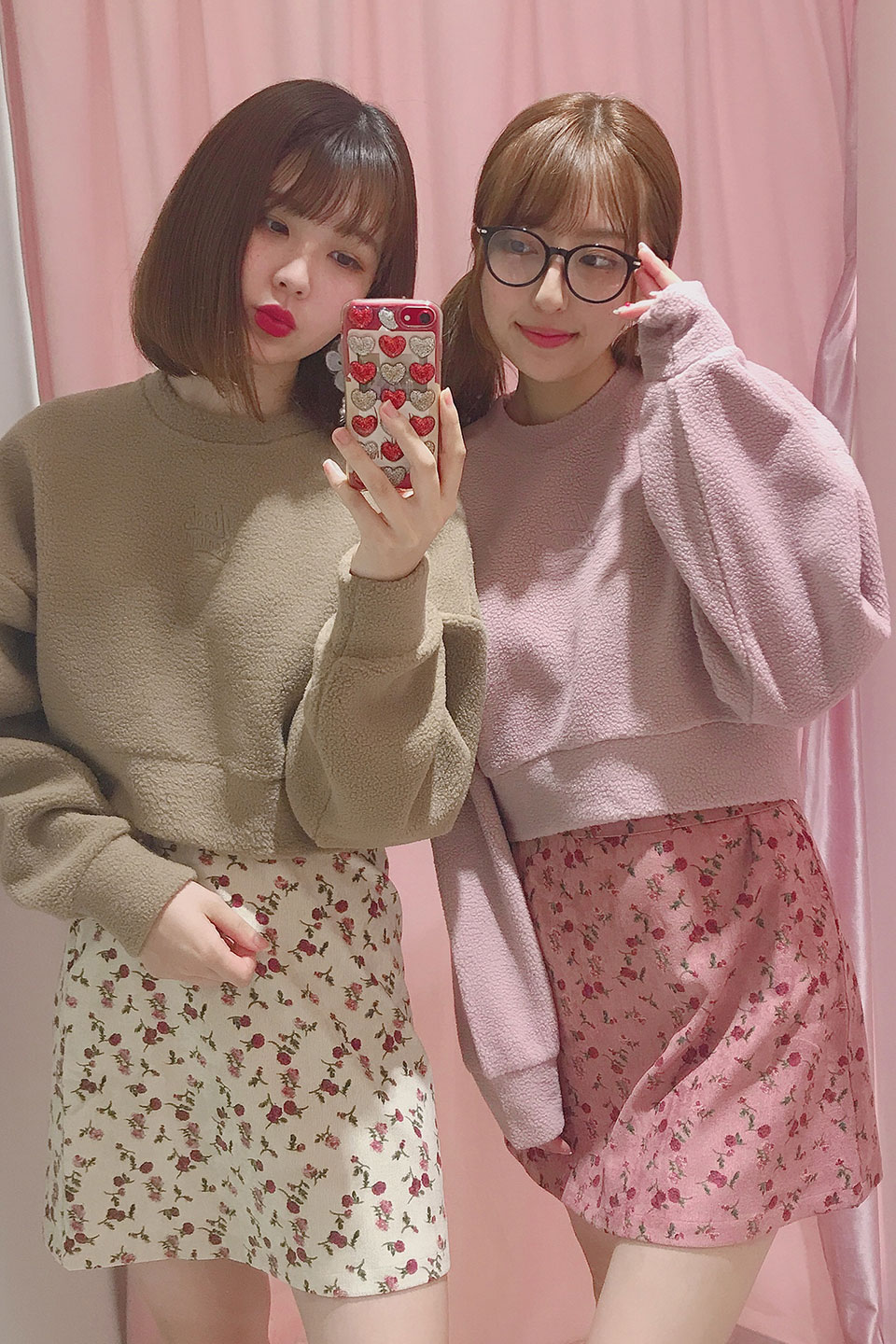 ヴィンテージ花柄台形スカート
