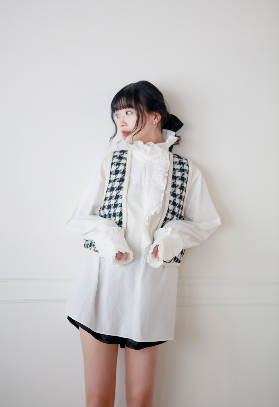 【予約販売】レースキャバリアシャツブラウス