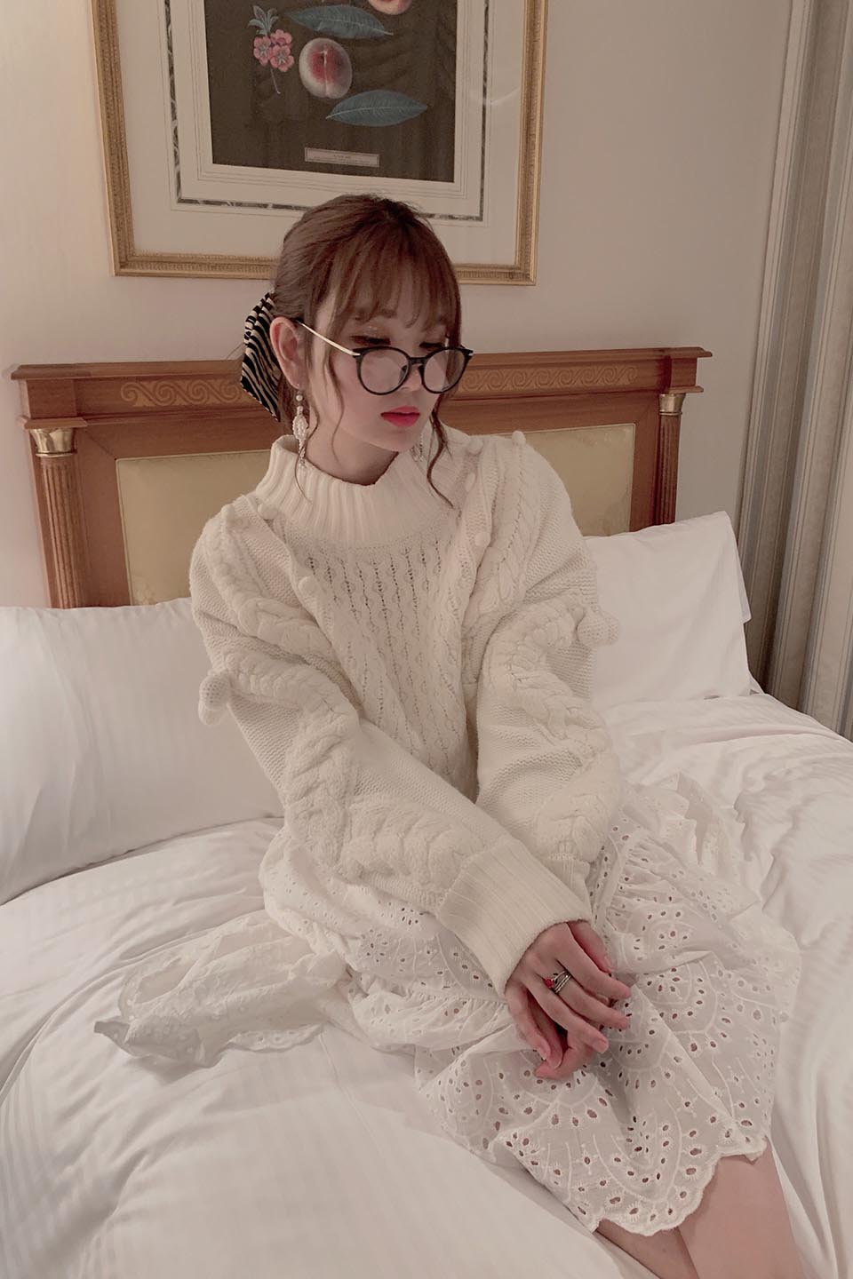 クルーネックニット