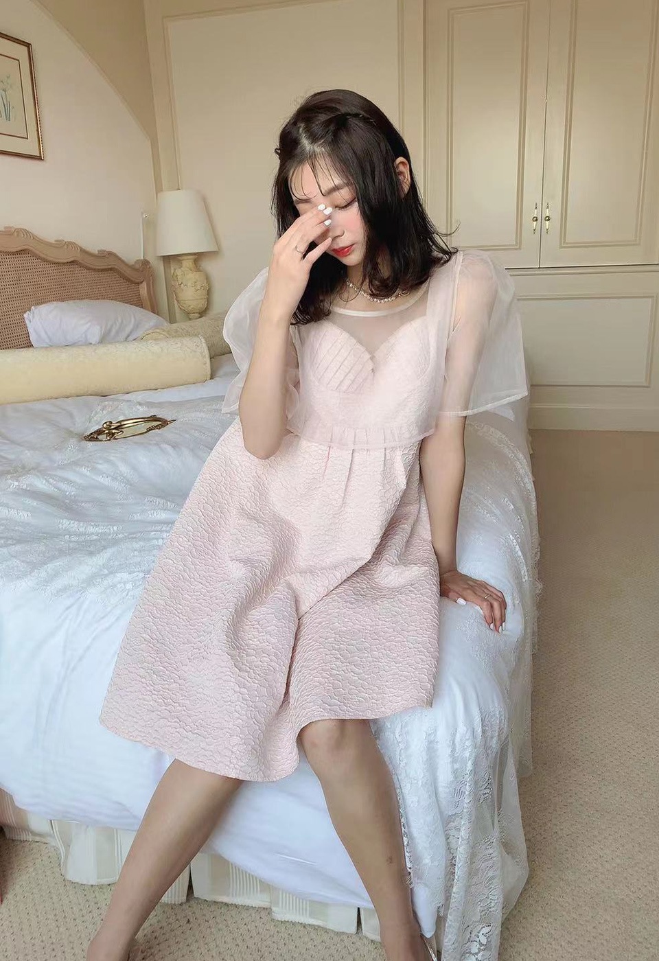 マーメイドシースルーパフワンピース