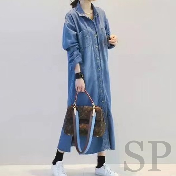 即納可 デニムシャツロングワンピース All Item Style Point 即納可 デニムシャツロングワンピース All Item Style Point