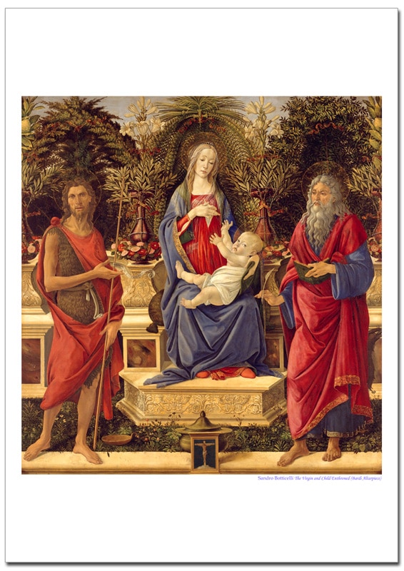 ポッティチェリ 聖母子と二人の聖ヨハネ ジクレーポスター