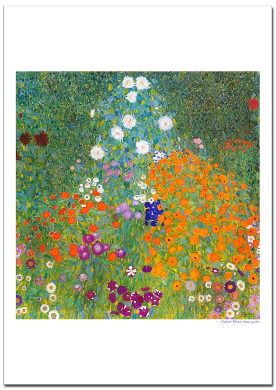 クリムト 「ヒマワリの咲く農家の庭」 立体複製名画 ヒマワリの咲く