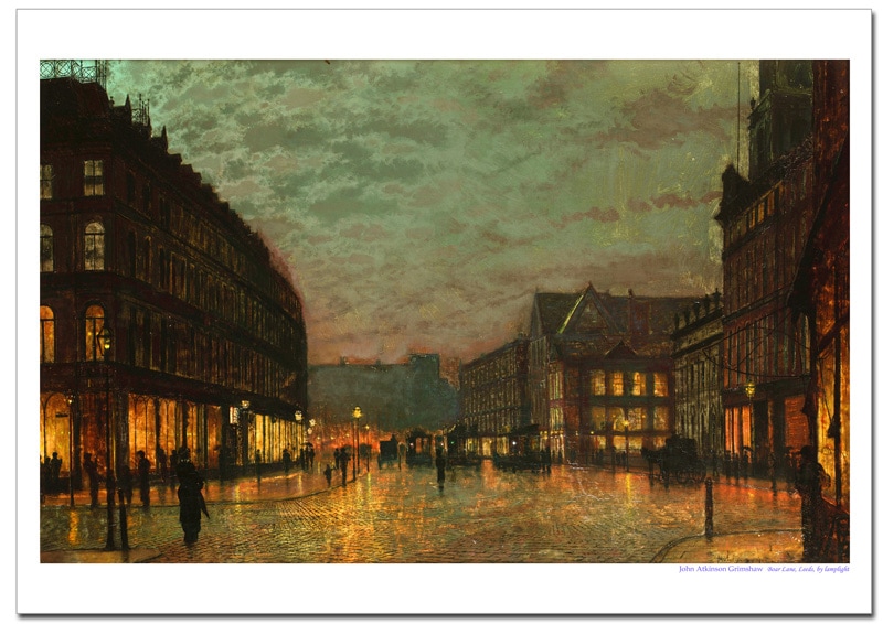 ॷ㥦Boar Lane, Leeds, by lamplight졼ݥ