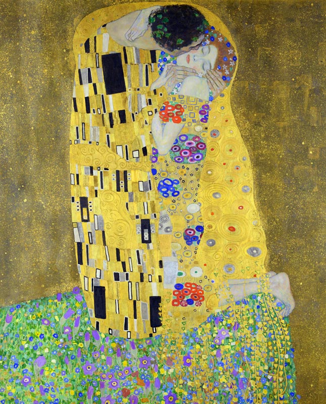 クリムト The Kiss ジクレーキャンバス複製画