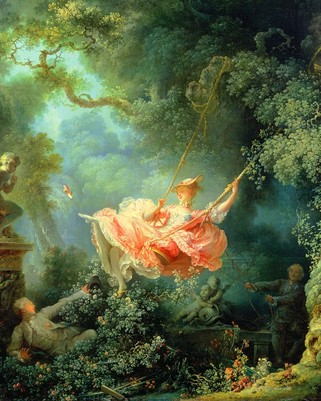 フラゴナール The Swing ジクレーキャンバス複製画額装品