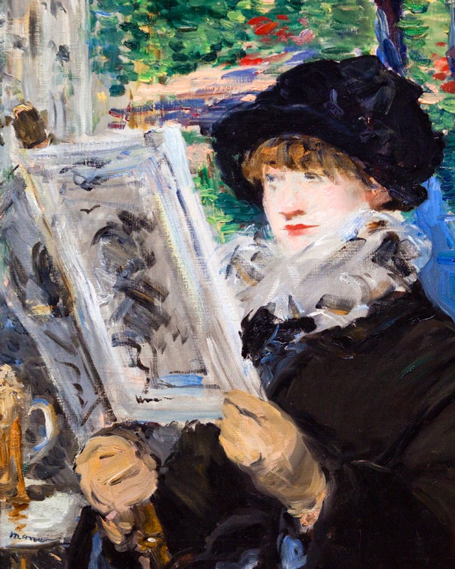 エドゥアール・マネ、【女とおうむ】、希少な額装用画集より、状態良好