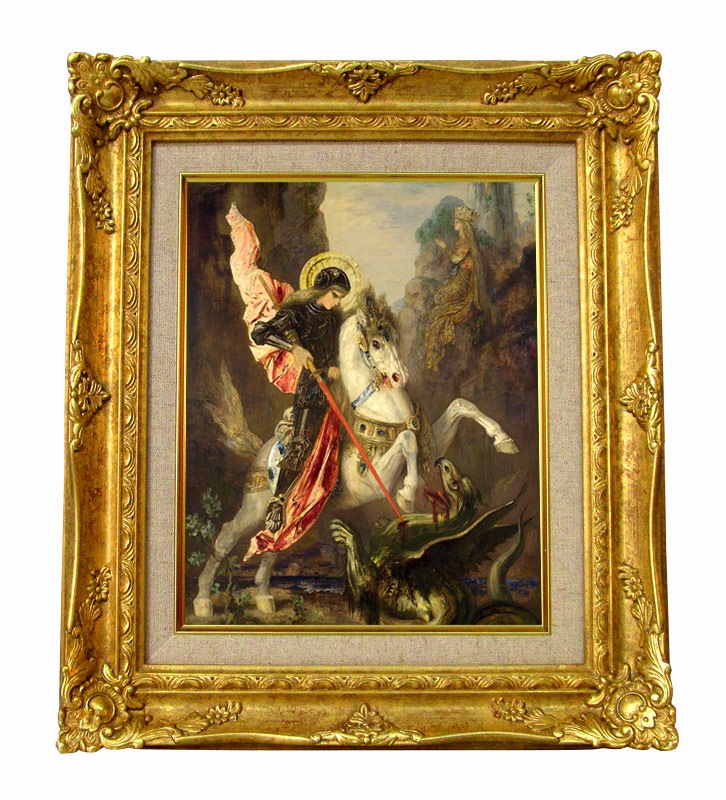 モロー 聖ゲオルギオスとドラゴン ジクレーキャンバス複製画 額装品