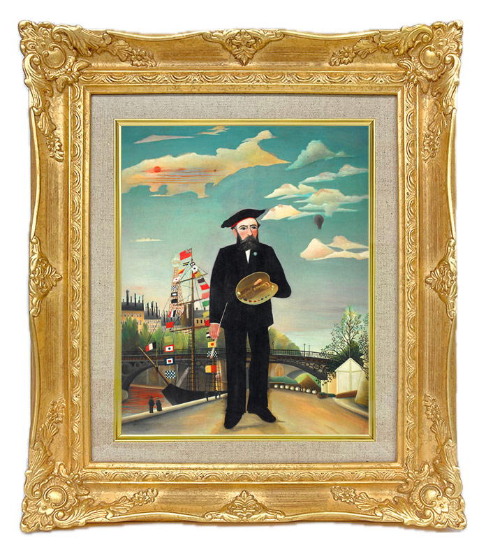 複製画キャンバス ルソー 自画像 ジクレーキャンバス複製画 額装品