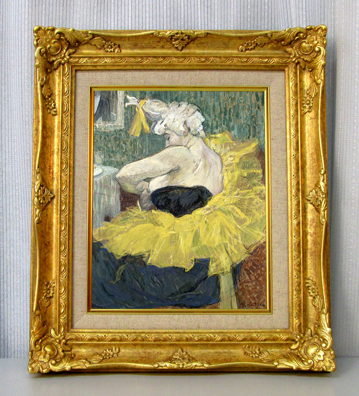ロートレック 女道化師シャ・ユ・カオ ジクレーキャンバス複製画額装品