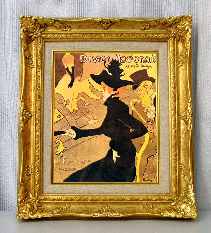 ロートレック Divan Japonais ジクレーキャンバス複製画額装品