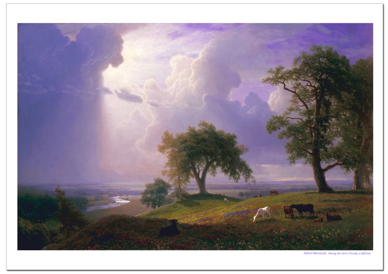アルバート・ビアスタット カリフォルニアの春 ジクレーポスター