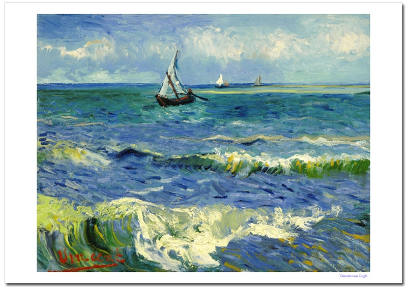 ゴッホ サントマリーの海の風景 ポスター販売
