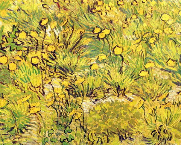 世界の名画 ゴッホ 黄色い花の野 ジクレー複製画