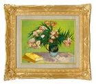 ゴッホ 丘を抜ける道の2本のポプラ ジクレーキャンバス複製画 額装品
