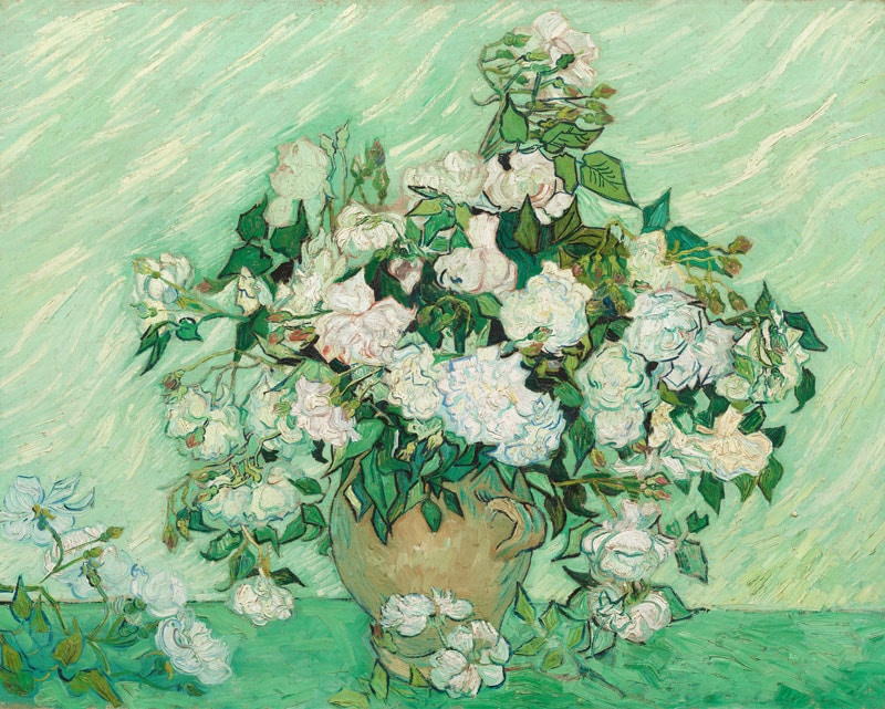 ゴッホ バラのある花瓶 ジクレー複製画