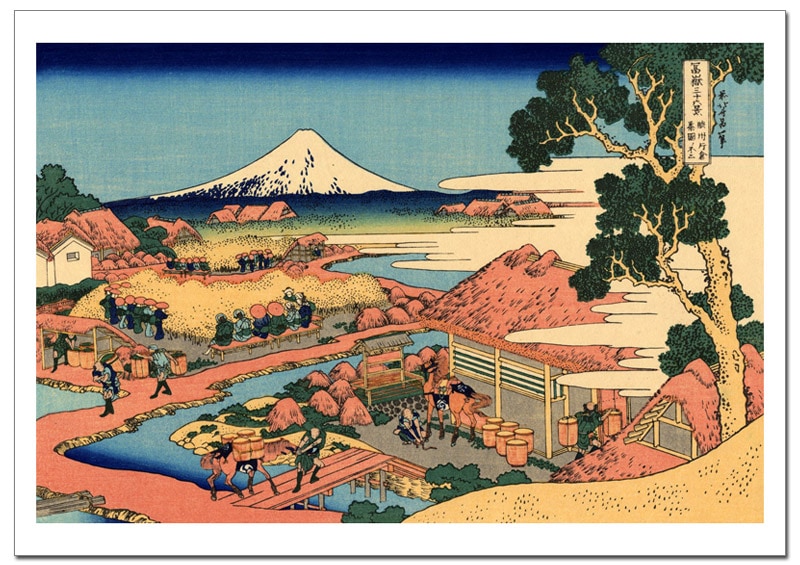 富嶽三十六景「駿州片倉茶園ノ不二」黄綬褒章受章者制作　銅版画(エッチング) 冨嶽三十六景 | 島根県立美術館の浮世絵コレクション