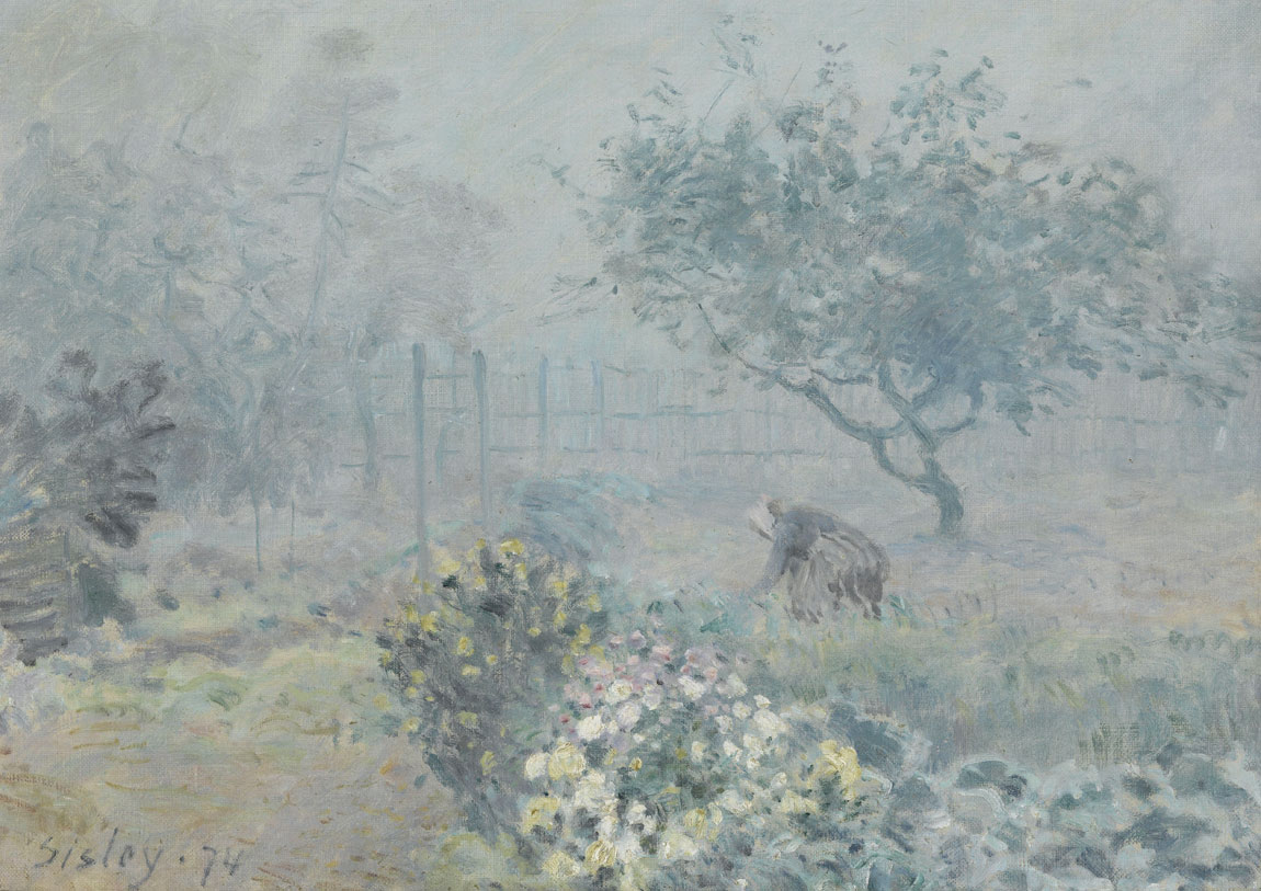 アルフレッド・シスレー 霧、ヴワザンFog, Voisins ジクレーポスター