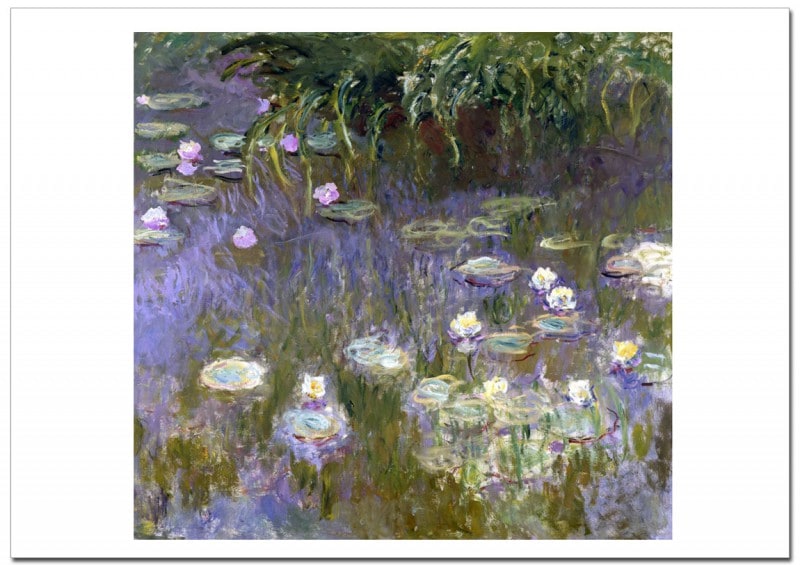 クロード・モネ、「Water Lilies」厳選、希少大判画集・額装画、人気
