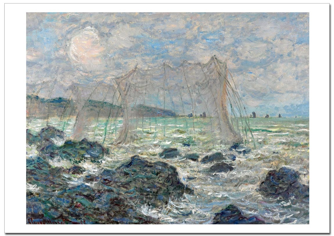 モネプールヴィルの漁網 Fishing nets at Pourville ジクレー
