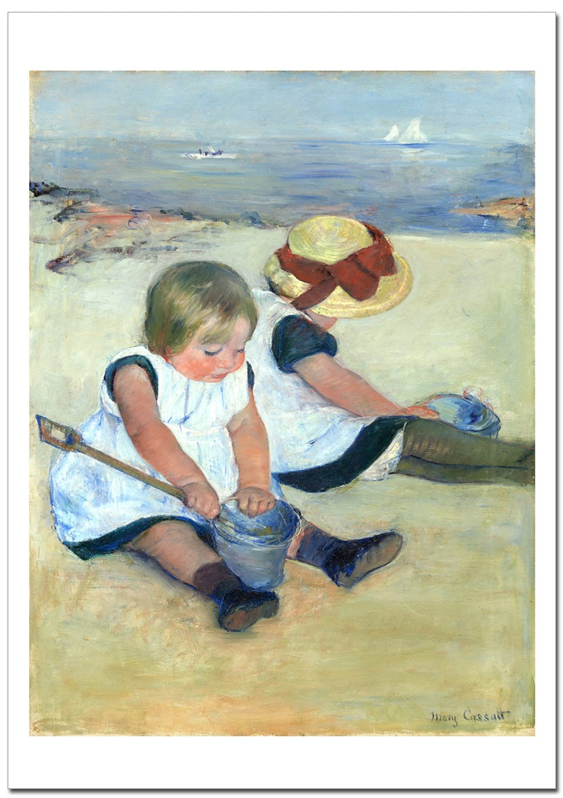 メアリー・カサット Children Playing on the Beach クレーアート