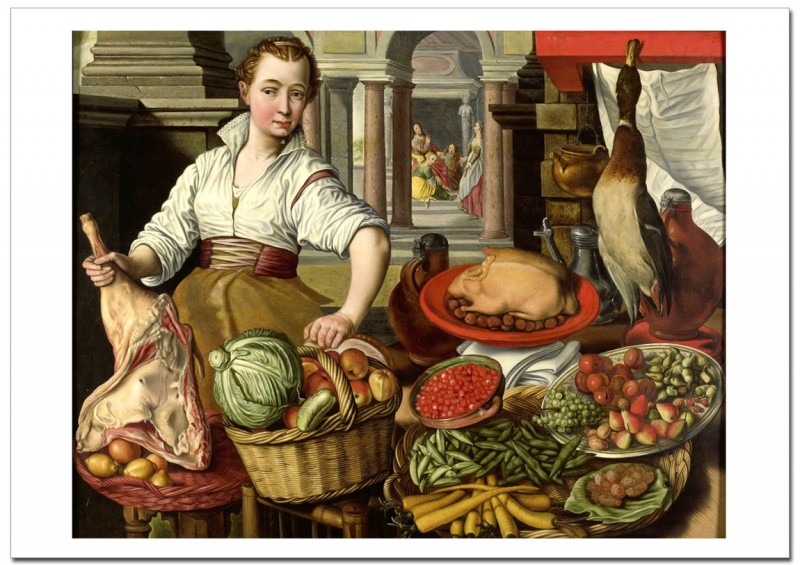 �襢�ҥࡦ�֡����顼�롡Kitchen Piece, with Jesus in the House of Martha and Mary in the background�����졼�ݥ�����