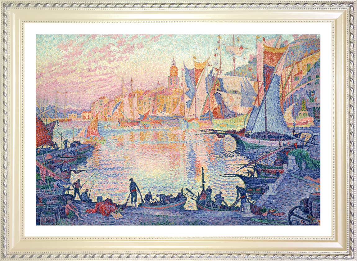 【大注目】 ポールシニャック サントロペの港 ジークレーポスター額装品 絵画