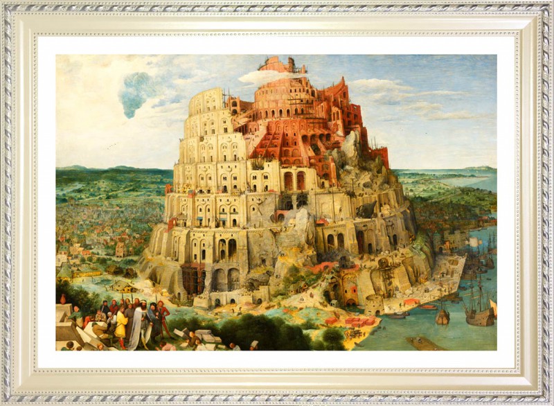 輸入雑貨　天然水晶石　ピーテル・ブリューゲル作　『バベルの塔』　クリスタルアート 輸入雑貨 天然水晶石 ピーテル・ブリューゲル作 『バベルの塔