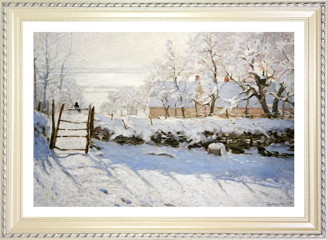 モネ かささぎ ジークレーポスター額装品