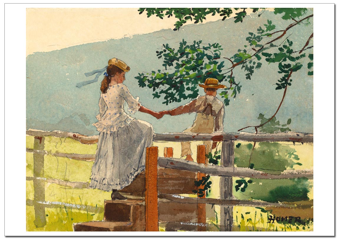 ウィンスロー ホーマー On the Stile ジクレーポスター