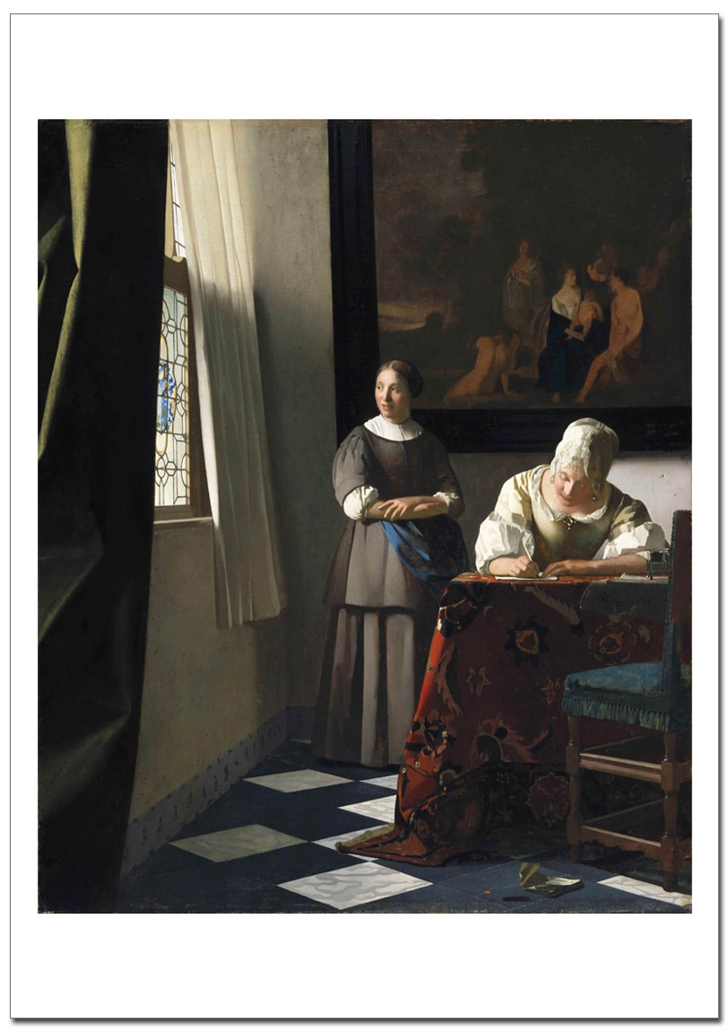 フェルメール 手紙を読む青衣の女 ジクレープリント