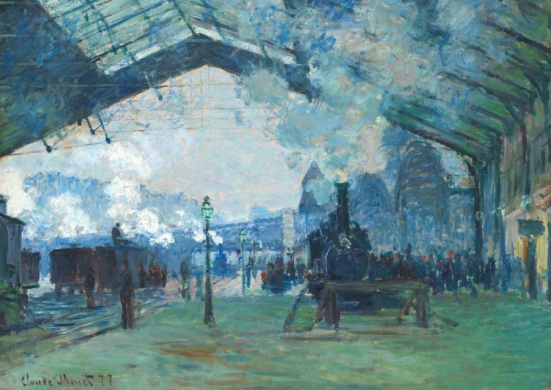 ��� �Υ�ޥ�ǥ�������֤����塢���󡦥饶�����Arrival of the Normandy Train, Gare Saint-Lazare�������Х��ץ��ȡ����եե�̵��