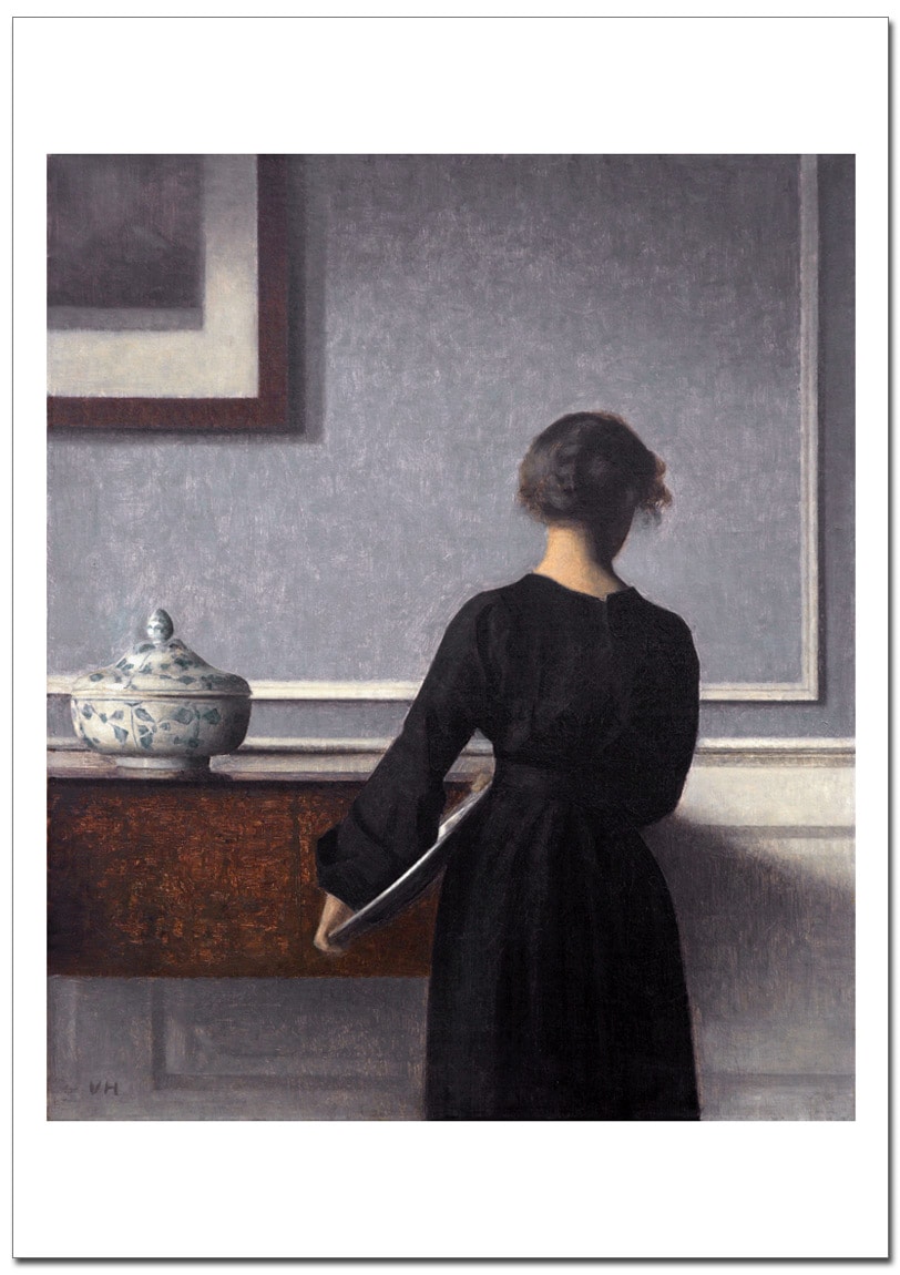 ヴィルヘルム ハマスホイ 背を向けた若い女性のいる室内 ジークレー