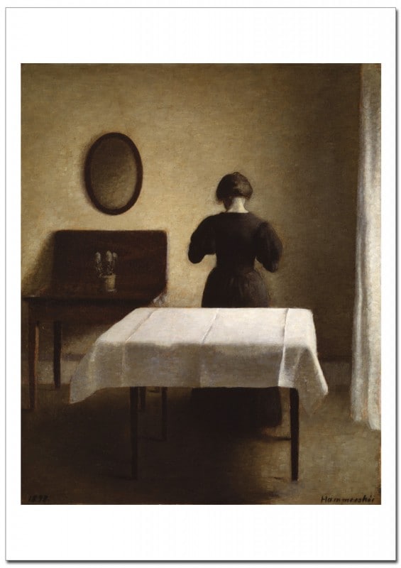 ヴィルヘルム ・ハマスホイ「室内、ストランドゲード通り30」 複製画