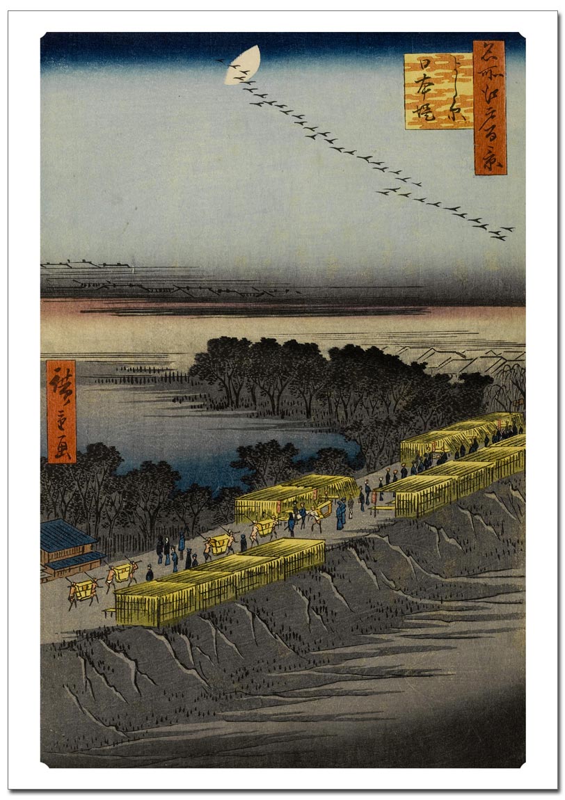 歌川広重 名所江戸百景 よし原日本堤 ポスター販売