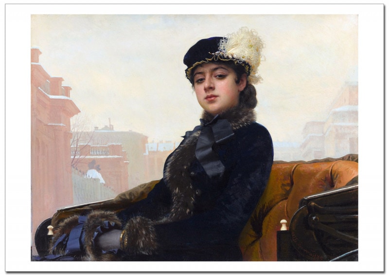 高級工芸画 ロシア画家 イワン・クラムスコイ【忘れえぬ女】額装 美人画 複製 Yahoo!オークション - ロシアの巨匠 イワン・クラムスコイ