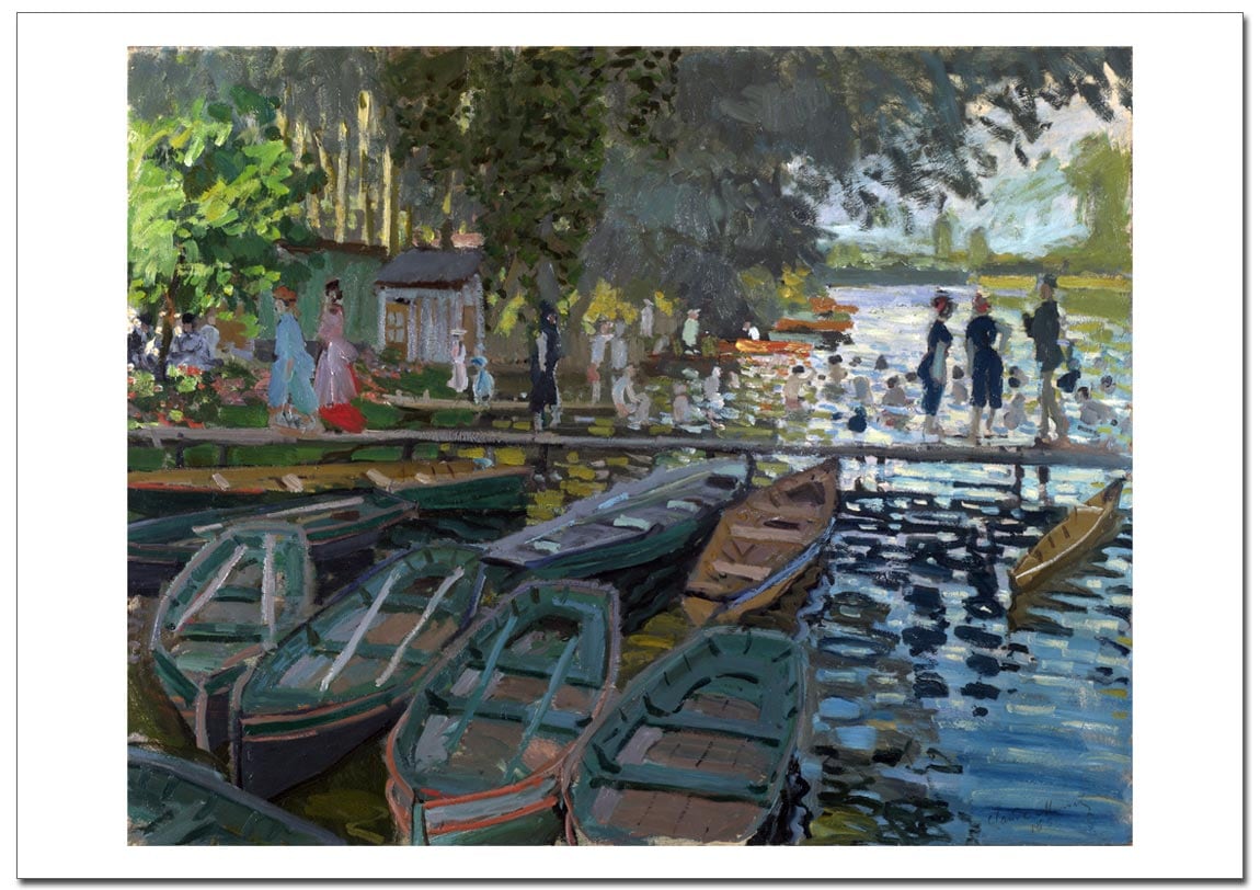 モネ ラ・グルヌイエールの水浴Bathers at La Grenouillère