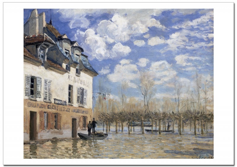 アルフレッド・シスレー Boat in the Flood at Port Marly ジクレー