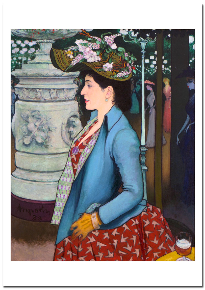 ルイ・アンクタン エリゼモンマルトル劇場の上品な女性 ジクレーポスター